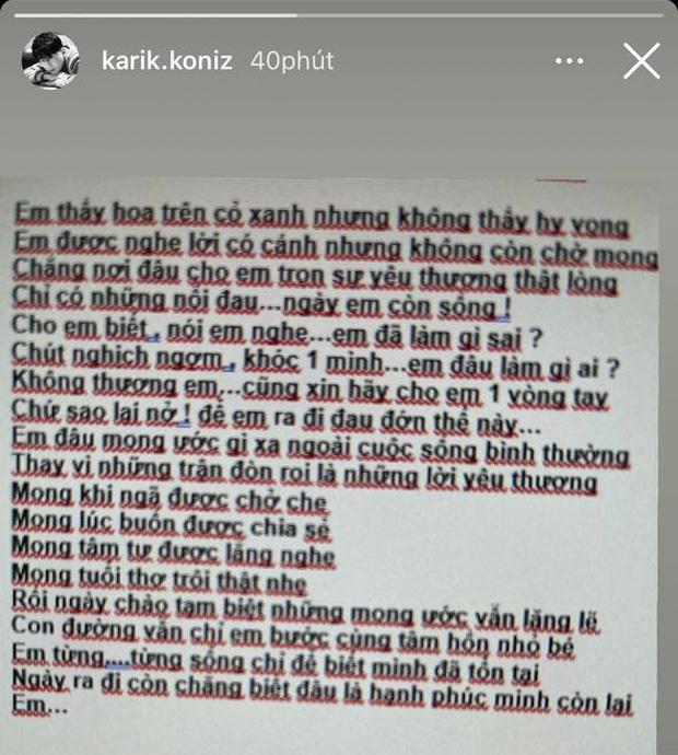 Karik viết về bé gái bị dì ghẻ đánh chết, từng câu từng chữ xót xa-2