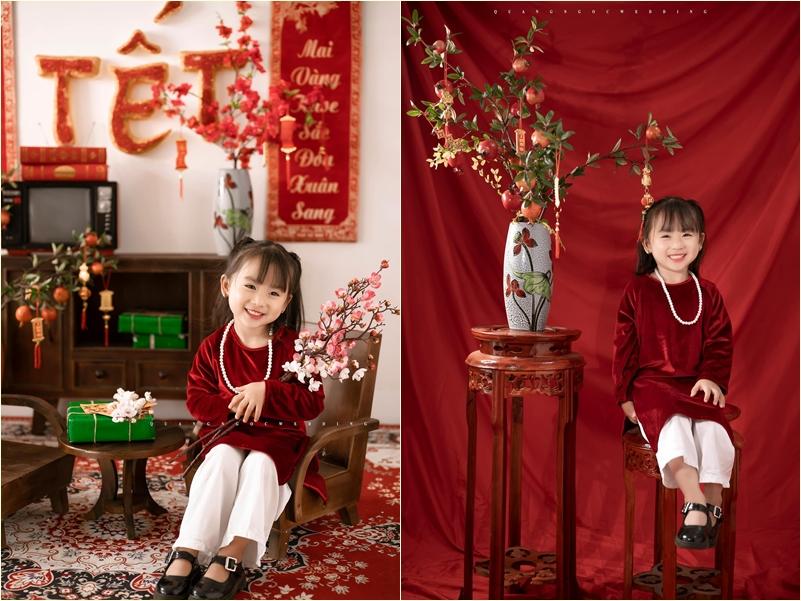 1.001 biểu cảm đáng yêu của bé gái 4 tuổi nhìn thôi đã thấy Tết về-7