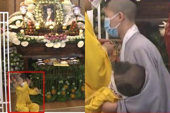 Lễ cúng 100 ngày Phi Nhung: Xúc động cảnh con thơ ngủ gục