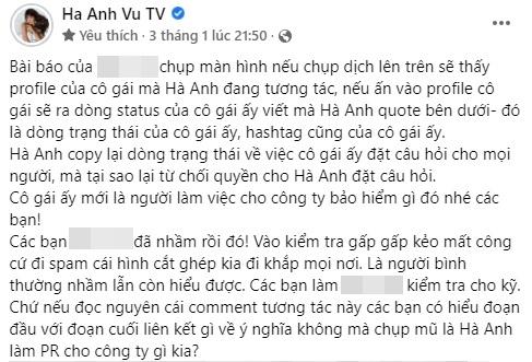 Hà Anh bị facebooker tố ngang ngược, xâm phạm quyền cá nhân-3