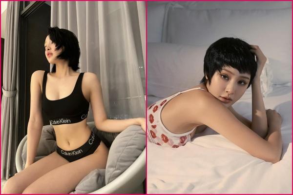 Hiền Hồ để lộ vòng 1 bên tròn bên méo bất thường-8