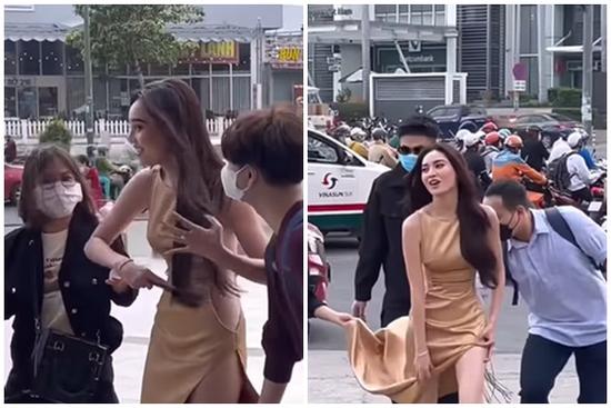 Bắt gặp Lan Ngọc vừa lên thảm đỏ vừa lén... cầm lược chải đầu