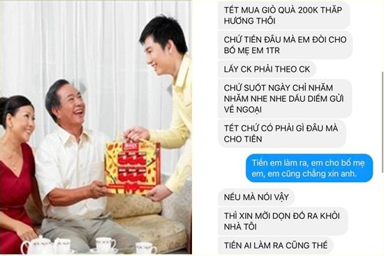 Chồng cấm biếu quà Tết nhà ngoại quá 200k: 27 tuổi vẫn dại!