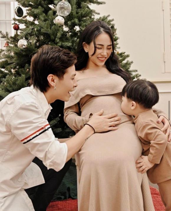 Bầu vượt mặt, ái nữ nhà Minh Nhựa vẫn diện váy gợi cảm-6