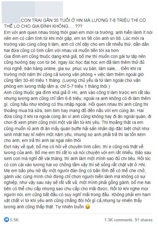 Quen bạn trai 35 tuổi lương 7 triệu, cô gái bị ra sức ngăn cản kết hôn-1