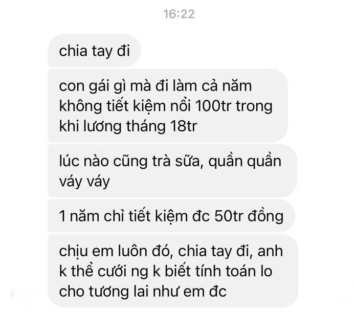 Cô gái bị bạn trai đá vì làm cả năm không tiết kiệm nổi trăm triệu-2