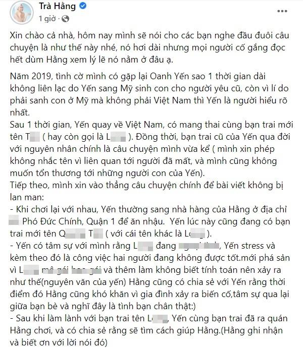 HOT: Trà Ngọc Hằng tố Oanh Yến vu khống quỵt tiền, chơi ngải-4