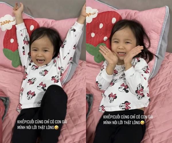 Mới 3 tuổi con gái Quế Ngọc Hải đã biết nịnh nọt bố-1