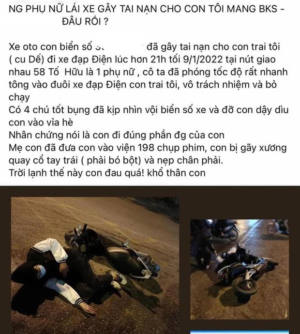 Nghệ sĩ Thu Quế truy tìm người lái xe khiến con trai gãy xương-1