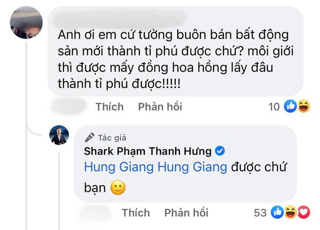 Bị nói môi giới không làm được tỷ phú, Shark Hưng đáp trả 3 chữ-1