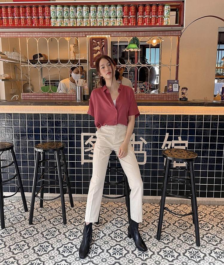 Hot girl hàng đầu Thái Lan mix đồ hack dáng từ 1m5 lên 1m7-8