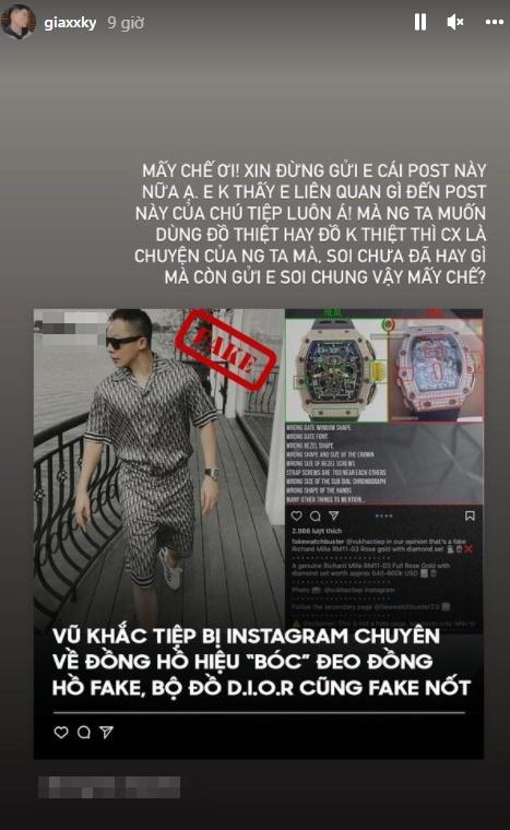 Rich kid quận 7 phản ứng căng vụ Vũ Khắc Tiệp bị tố dùng đồ fake-3