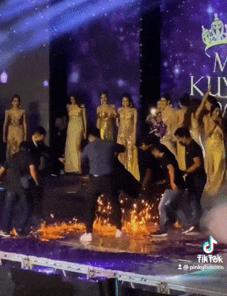 SỐC: Sân khấu hoa hậu cháy, thí sinh quẩy như đốt lửa trại-3