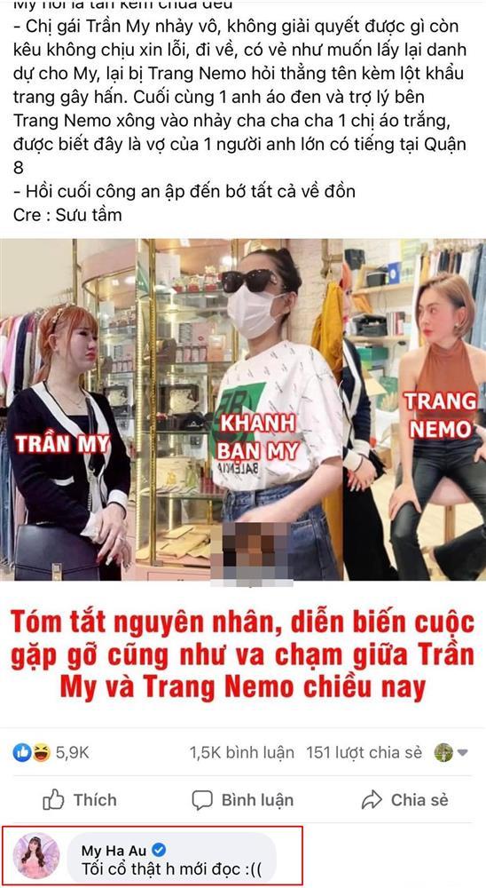 Âu Hà My lót dép hóng drama Trang Nemo - Trần My-2