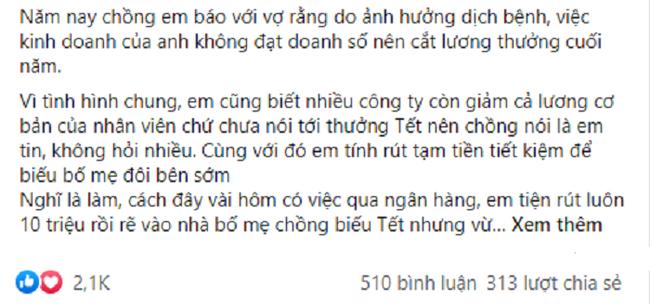 Vợ biếu quà Tết nhà ngoại gấp đôi nhà nội khiến chồng sôi sục-1