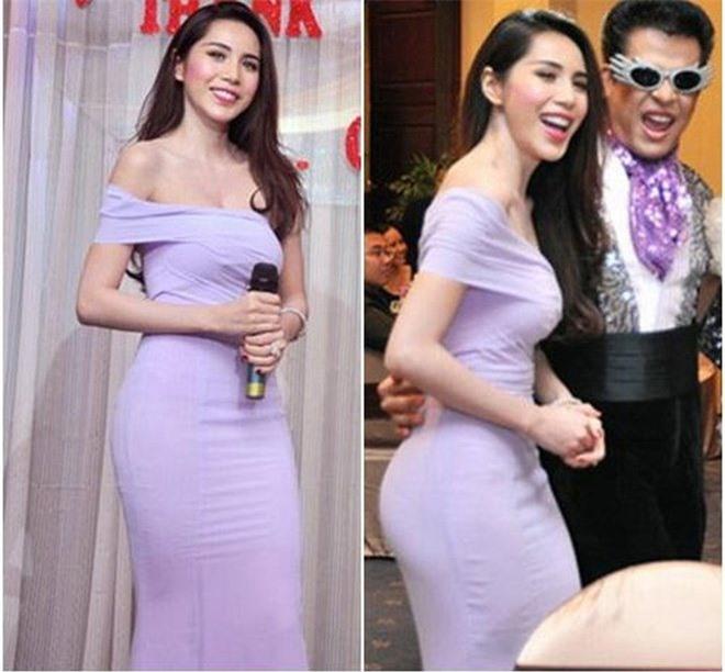 Hoa hậu Ngọc Châu lộ miếng độn mông khi dạy nhảy cho 2 á hậu-7