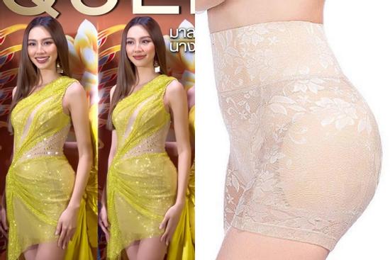 Thùy Tiên lộ miếng độn để hack đường cong vì váy mỏng
