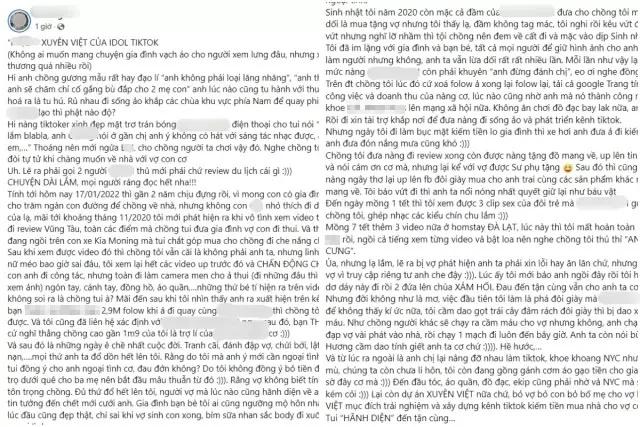 Vợ bóc phốt Tiktoker tiểu tam tiết lộ cảnh bần hàn nhà chồng-1