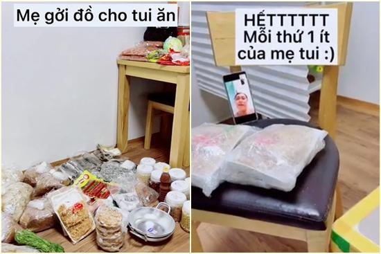 Mẹ bảo gửi 'mỗi thứ một tí', con trai choáng váng khi mở thùng đồ