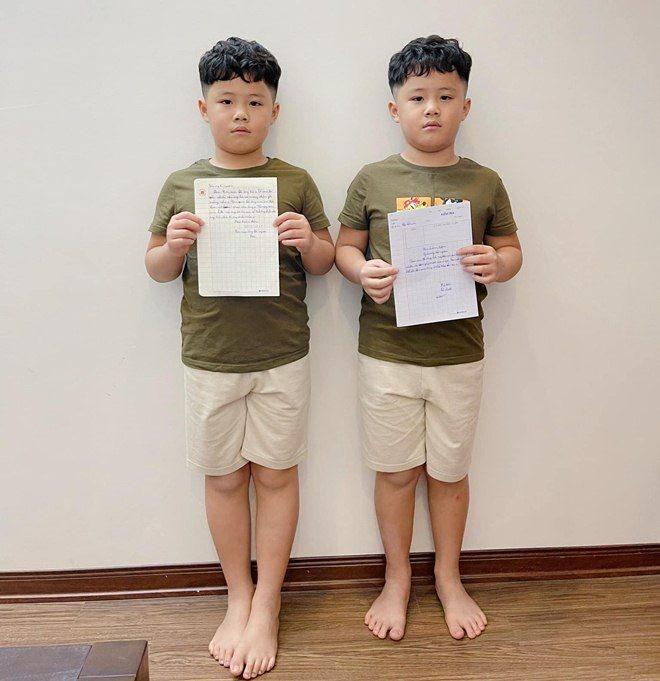 Cặp song sinh của MC Hoàng Linh trổ mã, cao lấn át mẹ-5