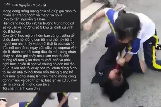 Nữ sinh ở TP.HCM bị đánh hội đồng, phụ huynh kêu cứu