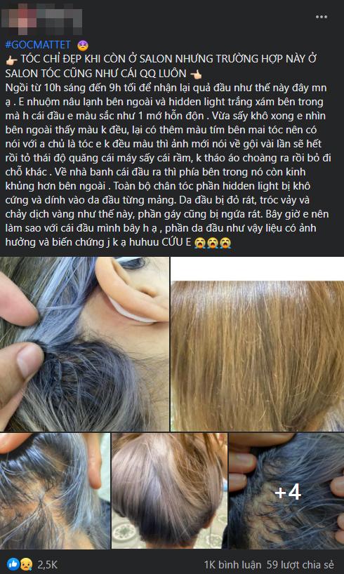 Hí hứng làm tóc mới đón Tết, cô nàng khóc ngất khi soi gương-1