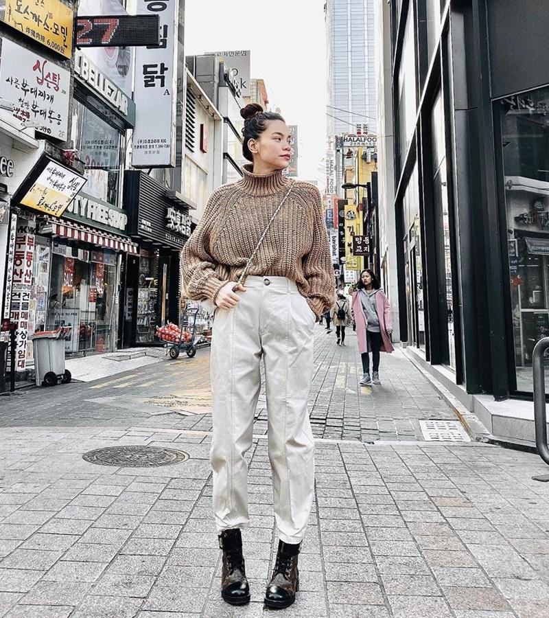 Team áo len dáng dài học ngay lối mix đồ xịn mịn từ Hiền Hồ, Kỳ Duyên-6