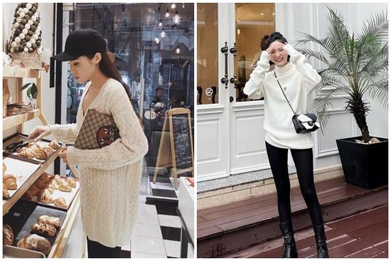 Team áo len dáng dài học ngay lối mix đồ xịn mịn từ Hiền Hồ, Kỳ Duyên