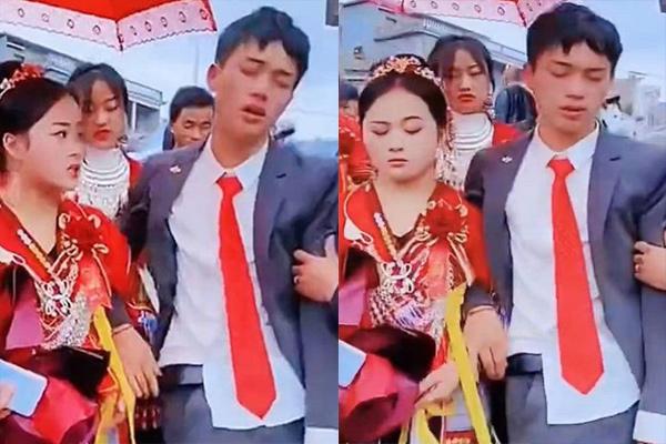 Đám cưới chú rể bật khóc nức nở, cô dâu cười như được mùa-12