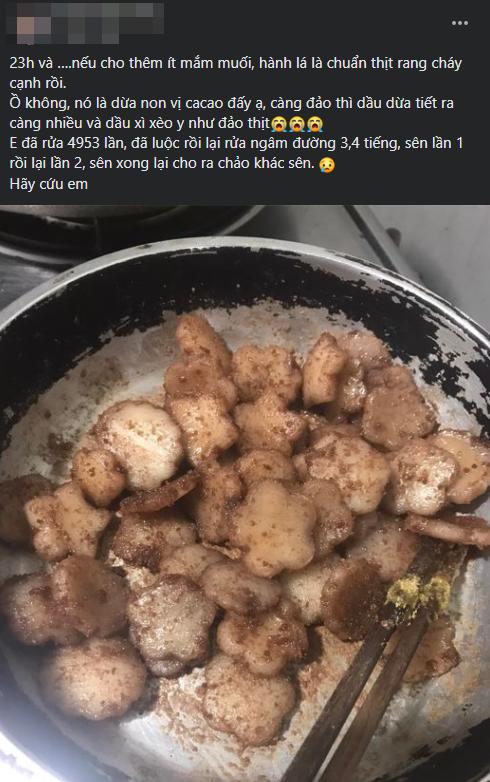 Gái đảm khoe món mứt dừa liền bị hỏi: Thịt rang cháy cạnh à?-2