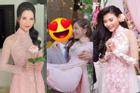Nhật Lê và loạt mỹ nhân Việt chọn áo dài hồng ngày ăn hỏi