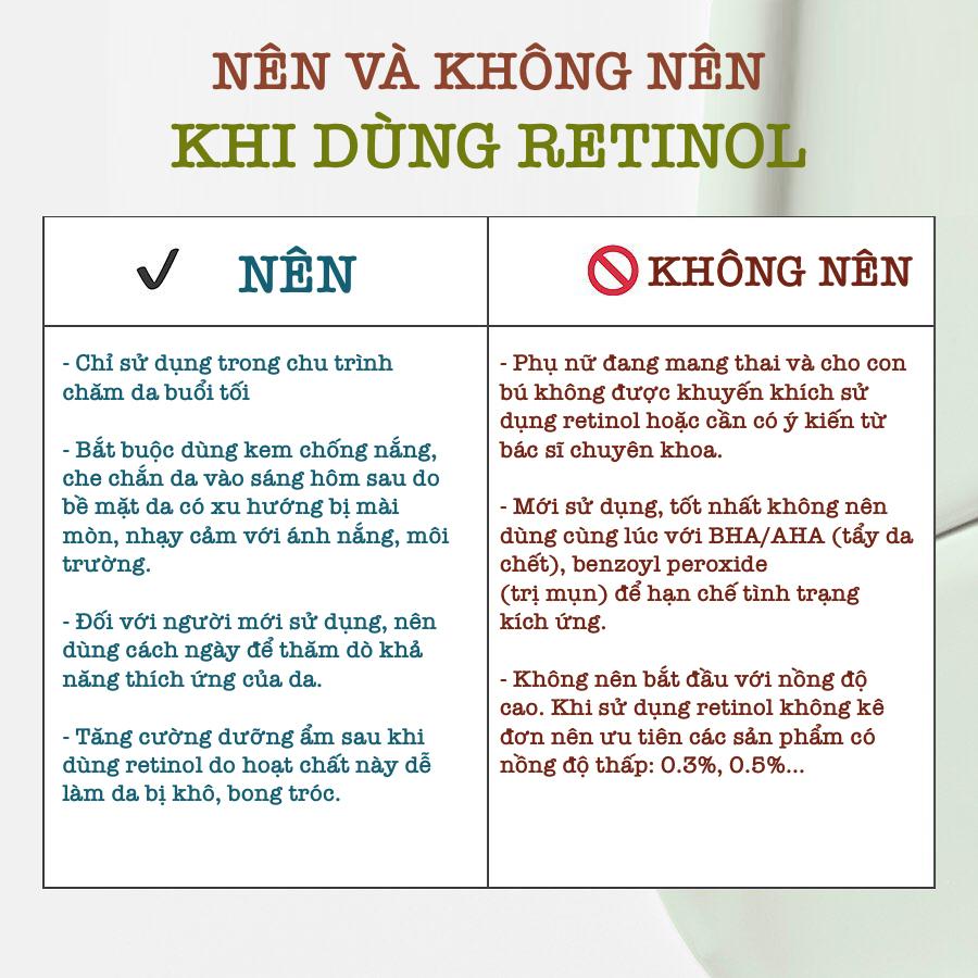 Lưu ý khi dùng retinol để tránh bung mặt trước Tết-1