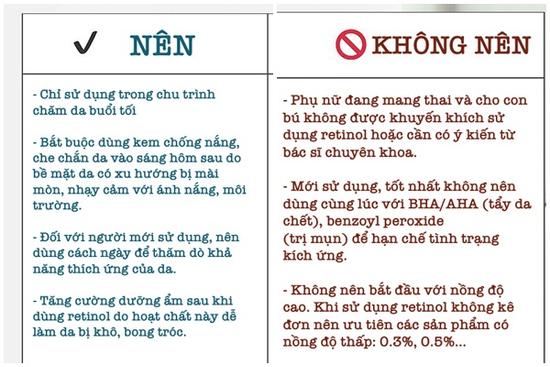 Lưu ý khi dùng retinol để tránh 'bung mặt' trước Tết
