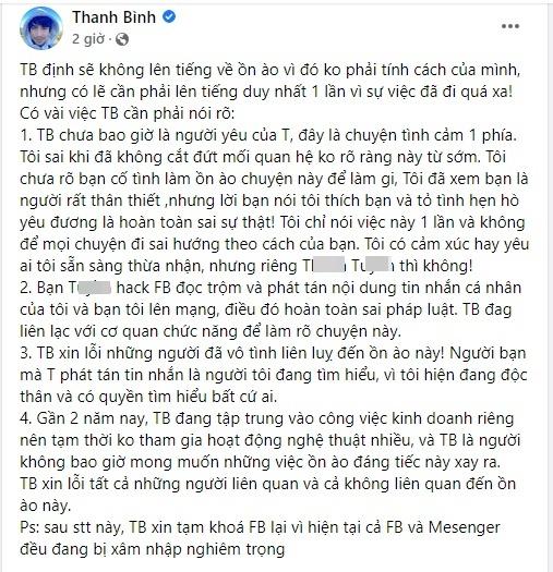 HOT: Thanh Bình làm rõ cáo buộc lang chạ và tin nhắn mây mưa-4