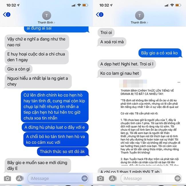 Thanh Bình phủ nhận hẹn hò, Á hậu tung luôn tin nhắn van xin-5