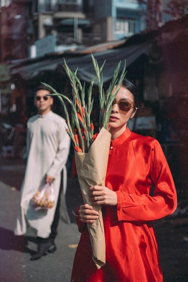 Hà Tăng diện áo dài Tết, khí chất chuẩn dâu hào môn-4