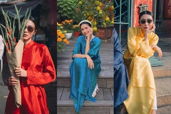 Những mẫu áo dài cách tân đáng sắm nhất Tết 2022-12