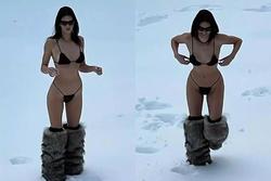 'Run cầm cập' trước ảnh Kendall Jenner diện bikini tí hon giữa tuyết