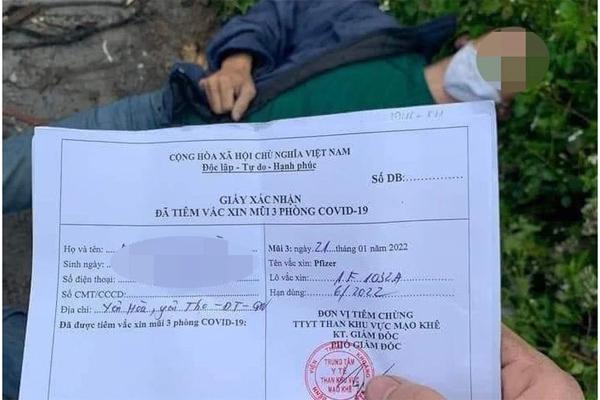 1 người đàn ông tử vong, trong người có giấy tiêm vắc xin mũi 3-1