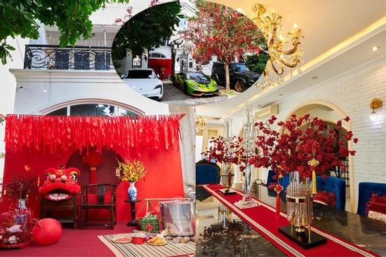 Ảnh trang trí nhà cửa đón Tết toàn mùi tiền của Đoàn Di Băng