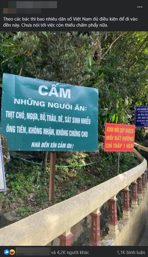 Tranh cái bảng cấm sát sinh nhiều ông Tiên của ngôi đền ở Lào Cai-1