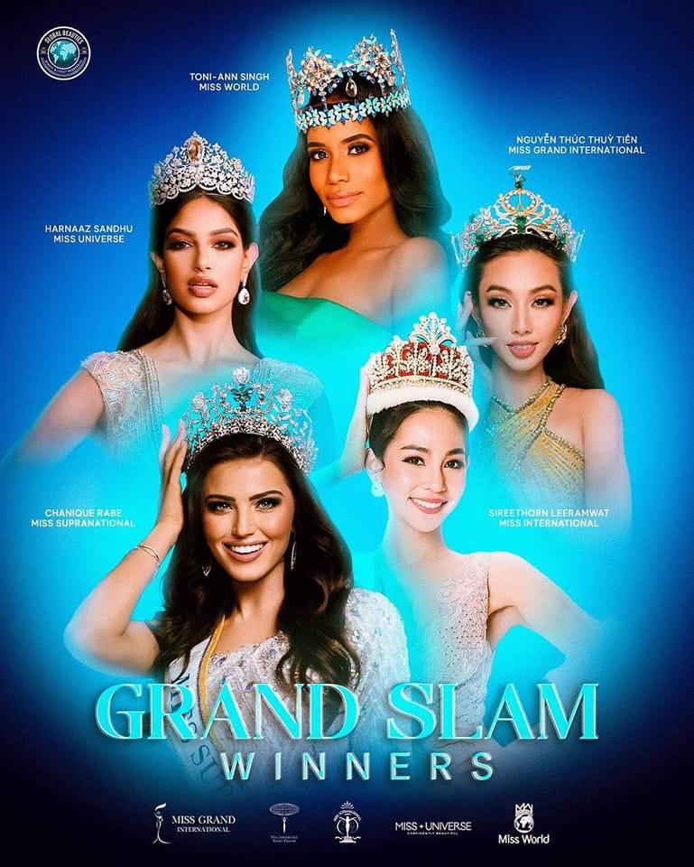 5 đương kim Grand Slam: Thùy Tiên bị 2 hoa hậu giật chỗ-1