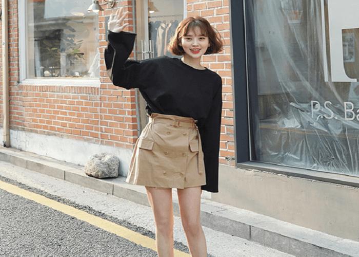 Mặc gì với chân váy màu be để diện mạo xinh xắn chơi Tết?-2