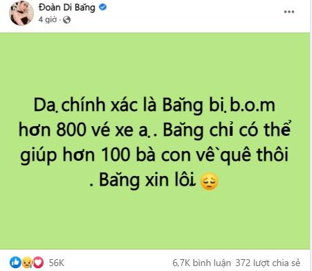 Giúp bà con về quê ăn Tết, Đoàn Di Băng bị bom 800 vé xe-4