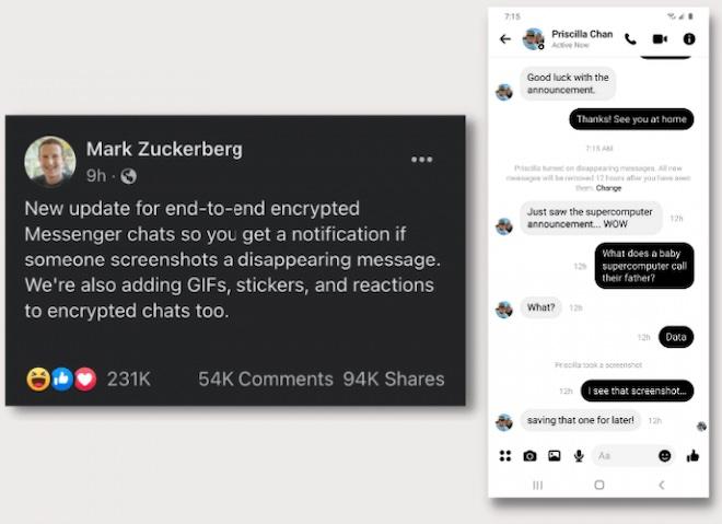 Trò chuyện trên Messenger là tuyệt mật: Cảnh báo khi chụp ảnh màn hình!-1