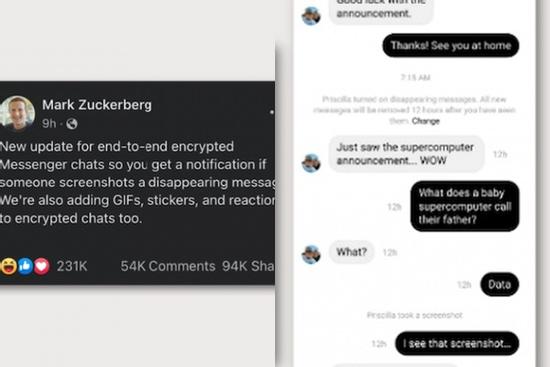 Trò chuyện trên Messenger là tuyệt mật: Cảnh báo khi chụp ảnh màn hình!