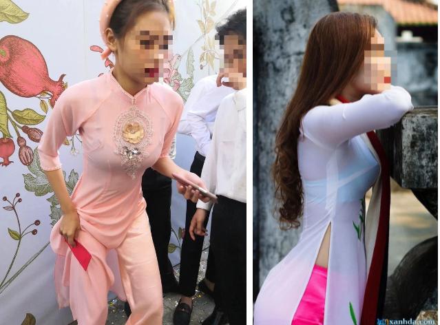 Mùng 1 sớm mai, đừng ai mặc áo dài phản cảm thế này!-9