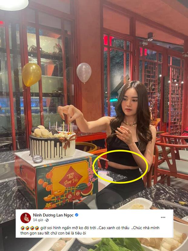 Lan Ngọc gầy mà vẫn lộ từng tầng mỡ bụng-4