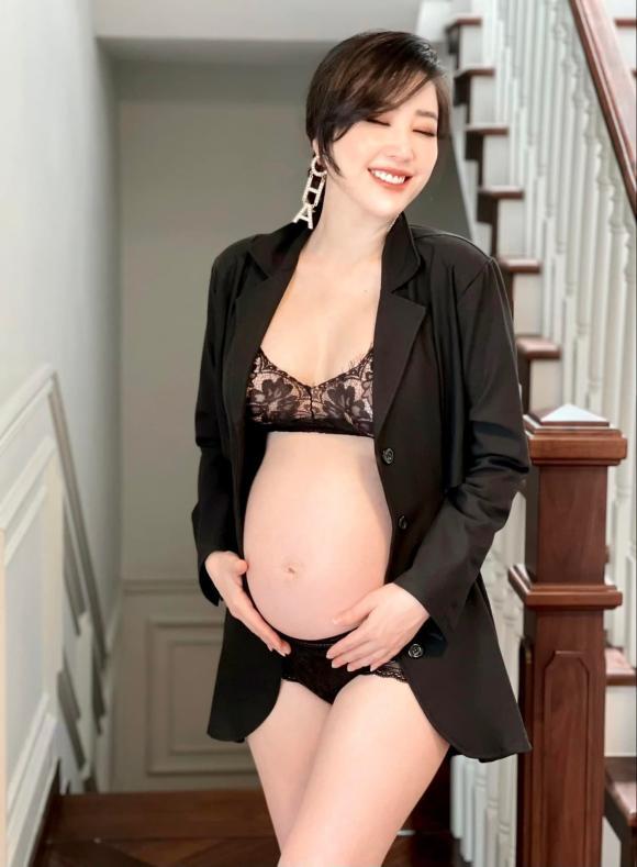 Bảo Thy hiếm hoi tung ảnh ở tháng cuối thai kì-2