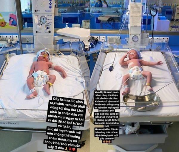 Sao Việt sinh non: Con Hà Hồ dùng ống thở, con Mạc Văn Khoa dưới 2kg-1